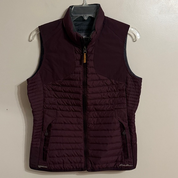 NWOT Eddie Bauer Stormdown 700 Goose Down Vest Zipper Pockets Size Small - Picture 2 of 12